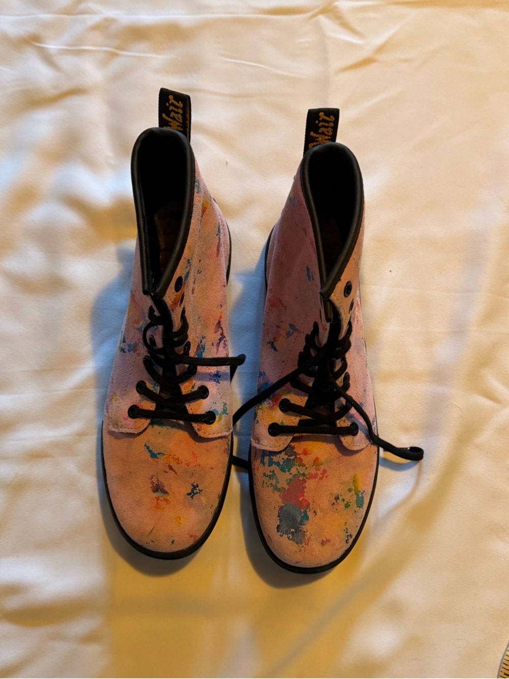 Dr. Martens Sheridan Confetti Suede Lace-Up Boots